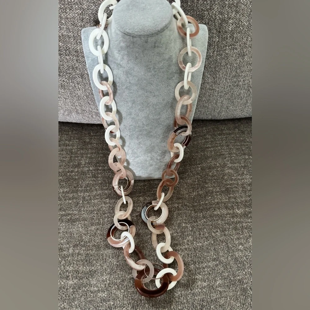 Multi-Tone Chain Necklace Rush Denis & Charles - Picture 1 of 4